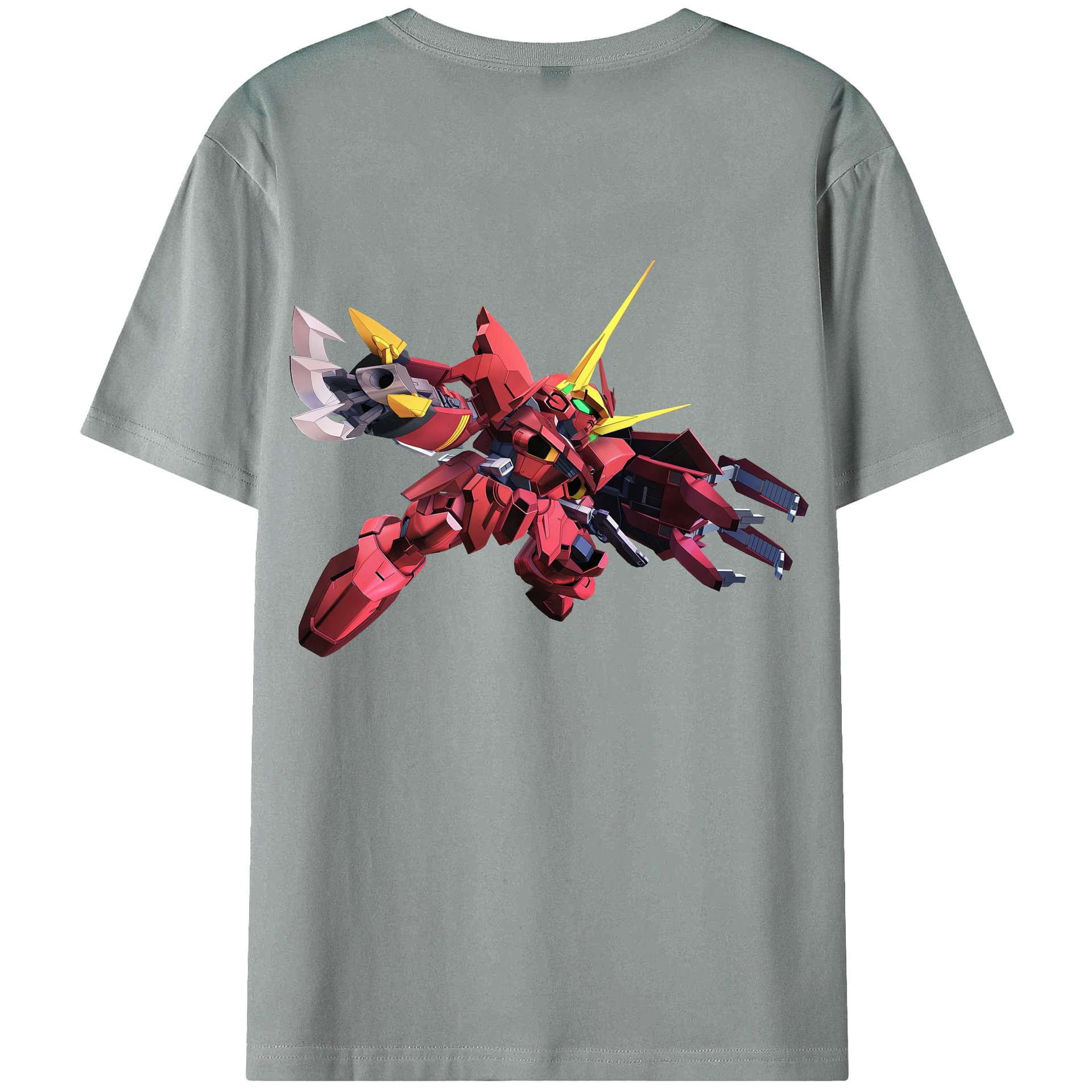 （画像用） 機動戦士ガンダム Mobile Suit Gundam 綿100％ メンズ半袖Tシャツ（バックプリント） 通気性